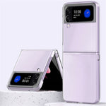 For Samsung Galaxy Z Flip4 5G Transparent Hard PC Anti-scratch Anti-fall Phone Case Cover Folding Shell