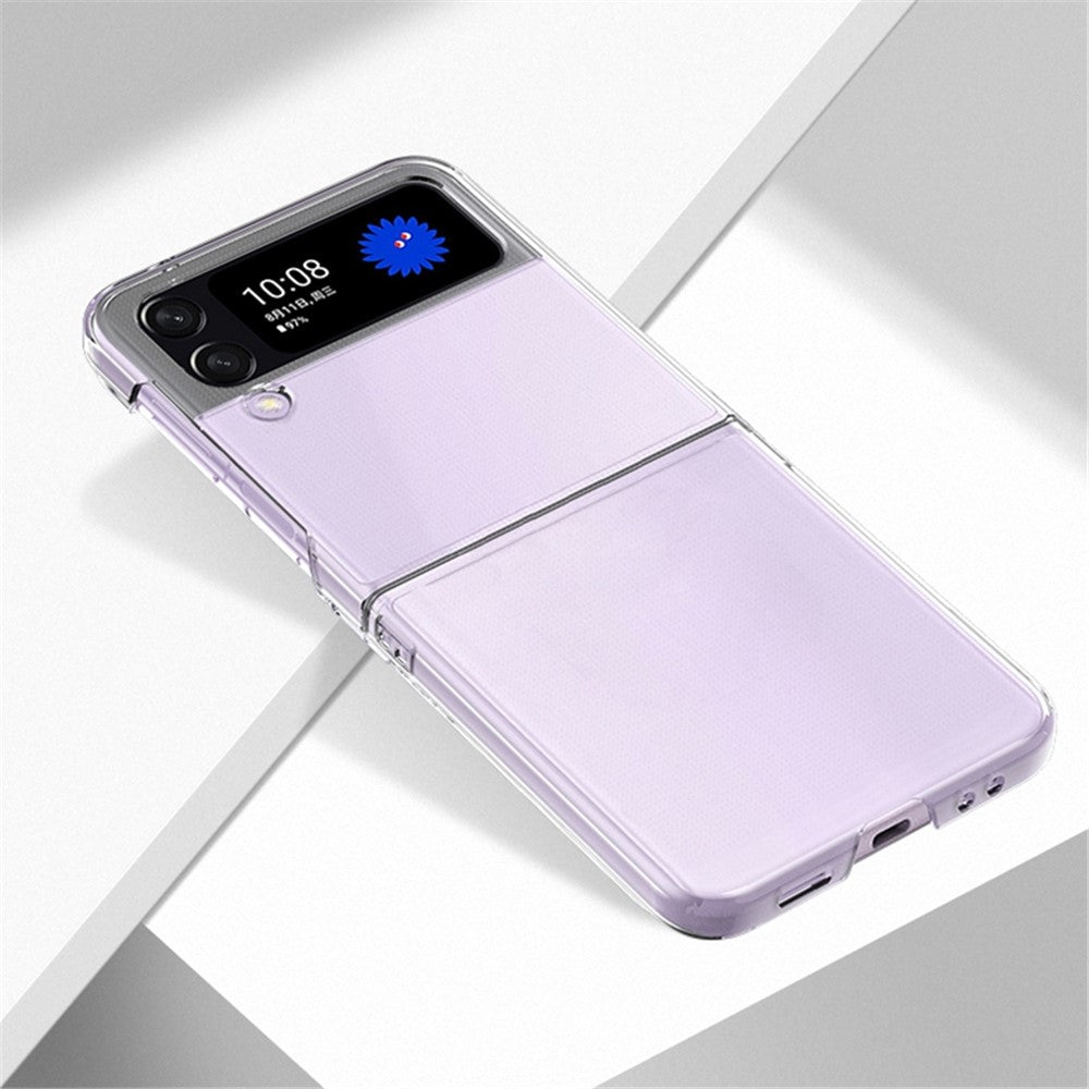For Samsung Galaxy Z Flip4 5G Transparent Hard PC Anti-scratch Anti-fall Phone Case Cover Folding Shell