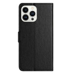 For iPhone 14 Pro Max 6.7 inch Litchi Texture PU Leather Case Stand Wallet Full Protection Phone Cover