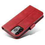 For iPhone 14 6.1 inch Anti-fall Calf Texture Phone Cover PU Leather Mobile Phone Flip Wallet Stand Case with Magnetic Buckle