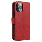 For iPhone 14 6.1 inch Anti-fall Calf Texture Phone Cover PU Leather Mobile Phone Flip Wallet Stand Case with Magnetic Buckle
