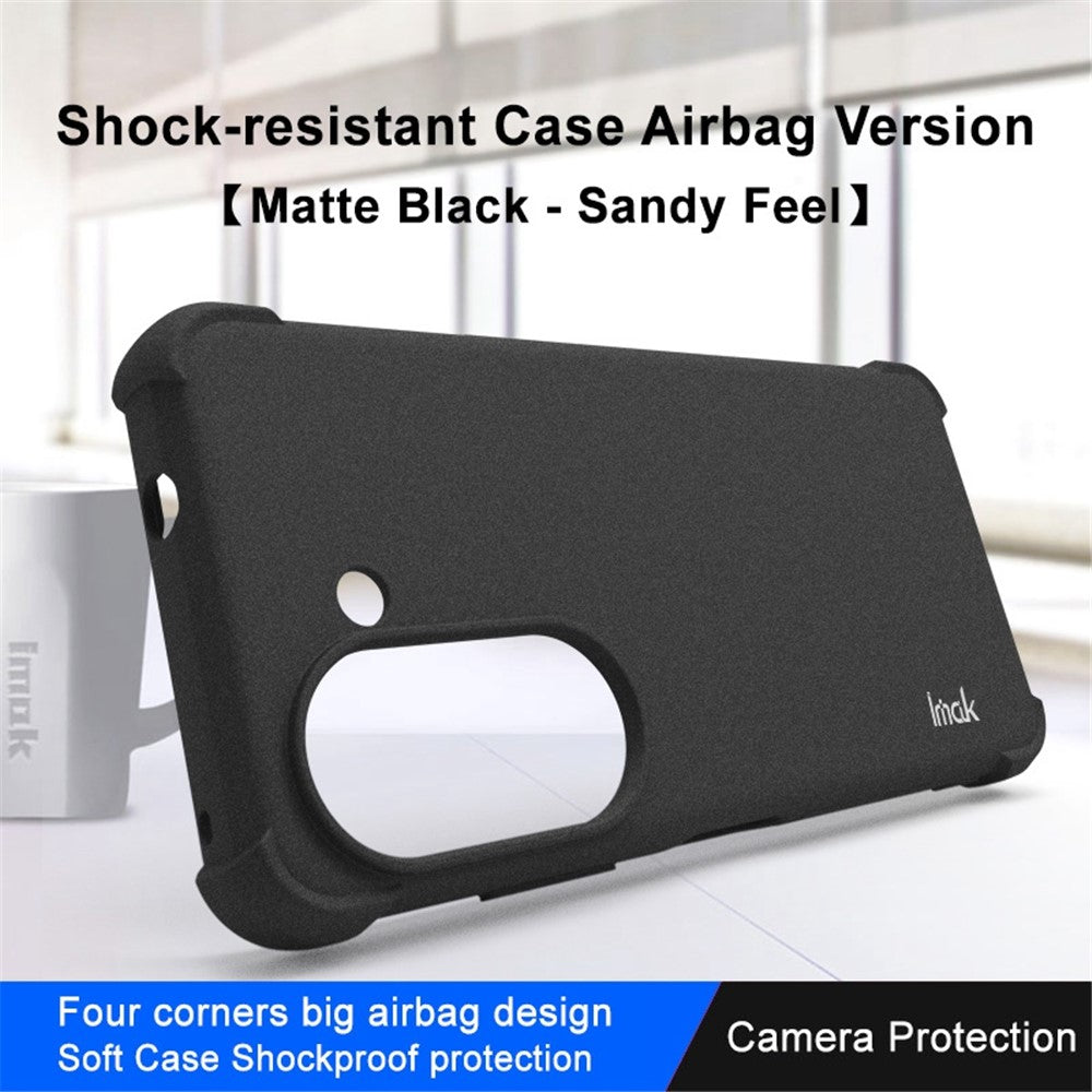 IMAK For Asus Zenfone 9 5G Anti-fingerprint Matte Phone Case Shockproof Airbag TPU Back Cover