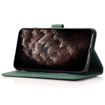 For iPhone 14 6.1 inch Dual-color Splicing PU Leather Wallet Stand Folio Flip Case Cover with Wrist Strap