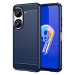 Til Asus Zenfone 9 5G Slidstærkt TPU Mobiltelefoncover Kulfibertekstur Børstet Overflade Slidstærkt Cover