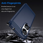 Til Asus Zenfone 9 5G Slidstærkt TPU Mobiltelefoncover Kulfibertekstur Børstet Overflade Slidstærkt Cover