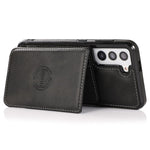 Samsung Galaxy S22+ 5G-mobilcover med kortholderdesign, støttefunktion, PU-læder + TPU, stødbeskyttende cover med støtte og magnetisk bilholder