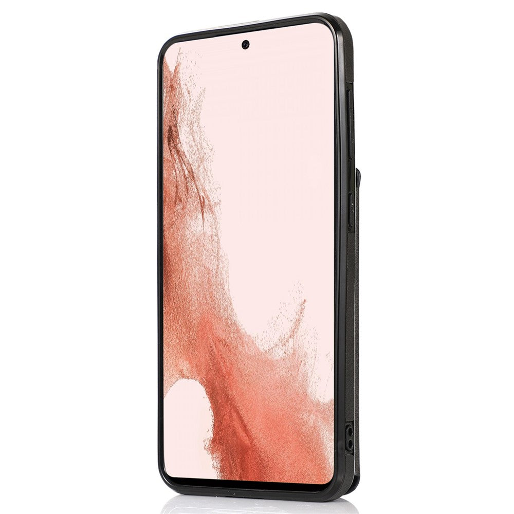 Samsung Galaxy S22+ 5G-mobilcover med kortholderdesign, støttefunktion, PU-læder + TPU, stødbeskyttende cover med støtte og magnetisk bilholder