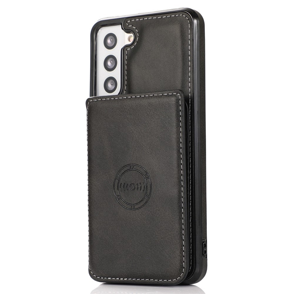 Samsung Galaxy S22+ 5G-mobilcover med kortholderdesign, støttefunktion, PU-læder + TPU, stødbeskyttende cover med støtte og magnetisk bilholder