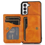 Samsung Galaxy S22+ 5G-mobilcover med kortholderdesign, støttefunktion, PU-læder + TPU, stødbeskyttende cover med støtte og magnetisk bilholder