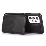Samsung Galaxy A33 5G mobil Stoppsäkert Fodral Korthållare Stöddesign PU-läder + TPU Skyddsfodral Stöd Magnetiskt Bilfäste