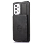 Samsung Galaxy A33 5G mobil Stoppsäkert Fodral Korthållare Stöddesign PU-läder + TPU Skyddsfodral Stöd Magnetiskt Bilfäste
