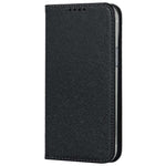 For iPhone 14 Plus PU Leather Silk Texture Anti-drop Wallet Phone Case Stand All-around Protection Cover with Wrist Strap