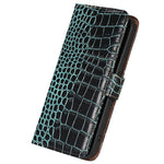 Huawei nova Y90 4G / Enjoy 50 Pro 4G Äkta kohudläder Flipfodral Krokodilstruktur RFID-blockerande skydd Stativ Plånboksfodral