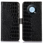 Huawei nova Y90 4G / Enjoy 50 Pro 4G Äkta kohudläder Flipfodral Krokodilstruktur RFID-blockerande skydd Stativ Plånboksfodral