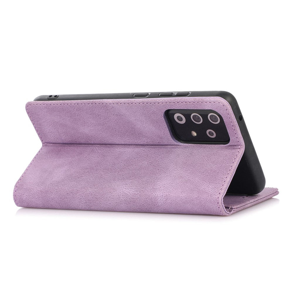 For Samsung Galaxy A32 5G / Galaxy M32 5G PU Leather Wallet Phone Case Magnetic Closure Shockproof Cover with Stand
