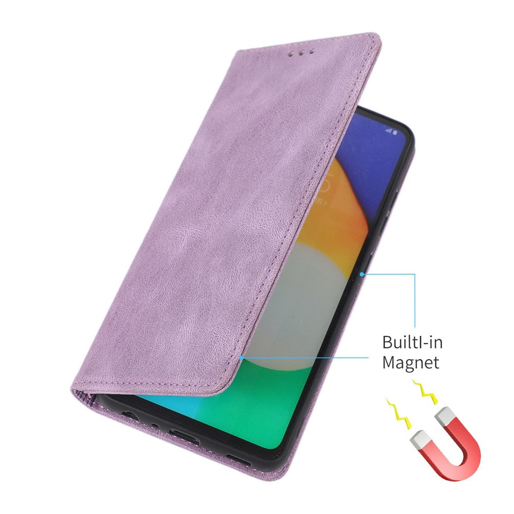 For Samsung Galaxy A32 5G / Galaxy M32 5G PU Leather Wallet Phone Case Magnetic Closure Shockproof Cover with Stand