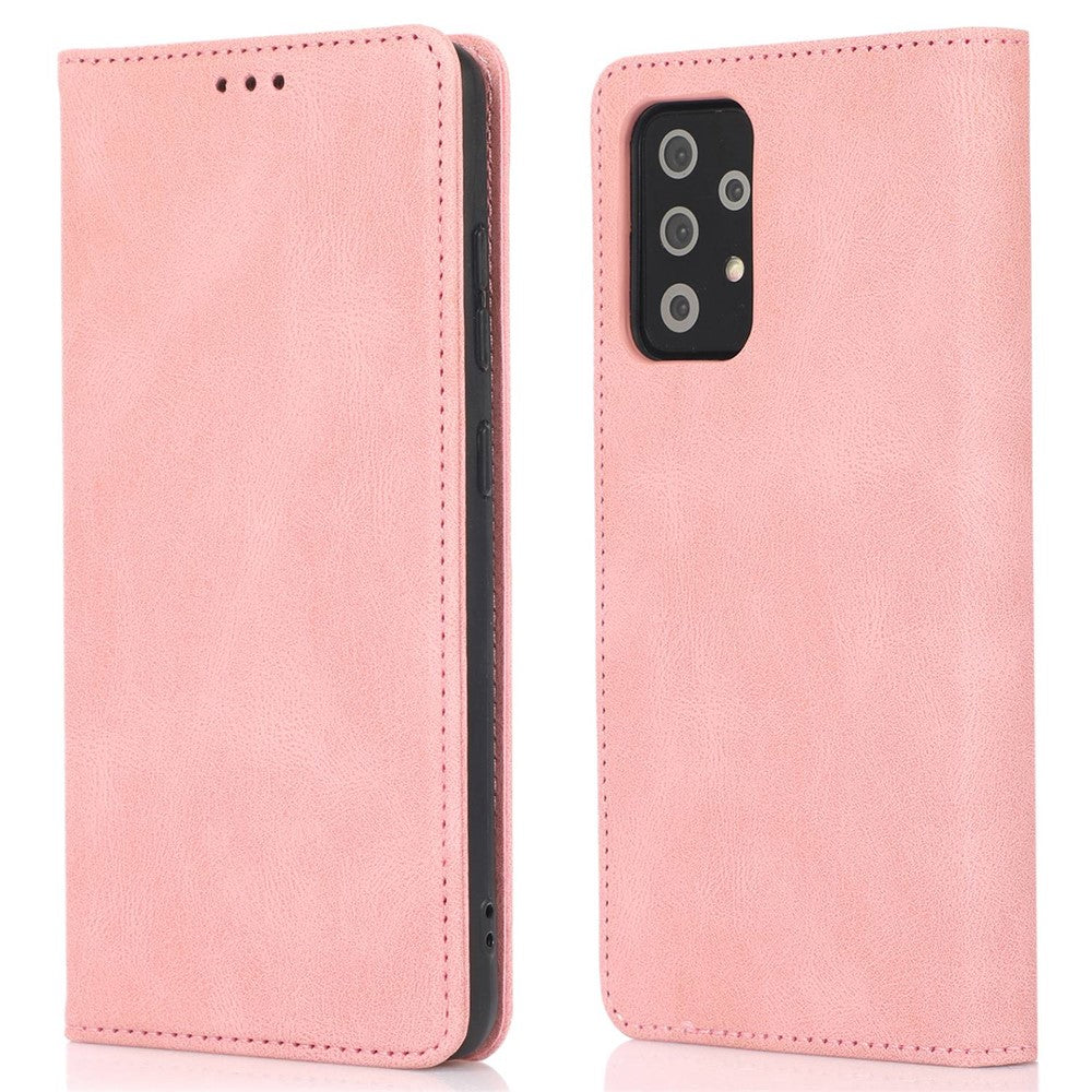 For Samsung Galaxy A32 5G / Galaxy M32 5G PU Leather Wallet Phone Case Magnetic Closure Shockproof Cover with Stand