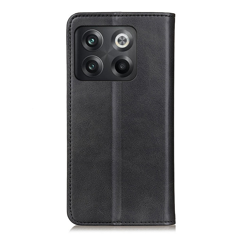 OnePlus 10T 5G / Ace Pro 5G Split Leather Folio Flip Cover Hopfällbart Stativ Magnetiskt Absorberande Plånboksfodral