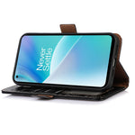 Til OnePlus 10T 5G / Ace Pro 5G Anti-fald Krokodille Tekstur Etui RFID Blokerende Ægte Koskind Læder Godt Beskyttet Pung Telefon Cover