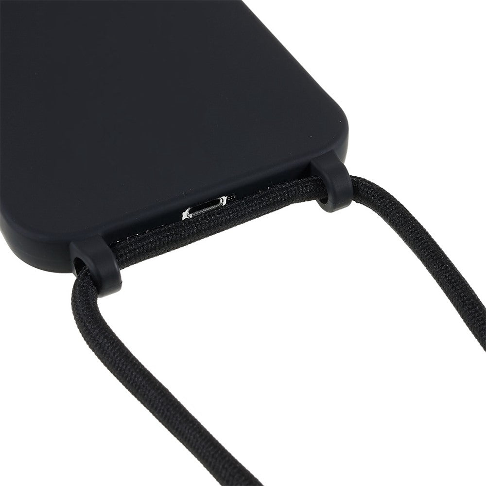 Til iPhone 14 Pro 6,1 tommer integreret TPU telefoncover Ridsefast bagside med justerbar snor