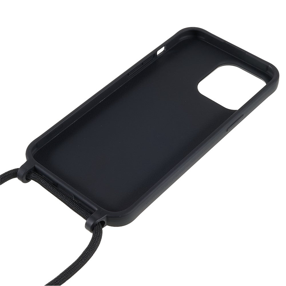 Til iPhone 14 Pro 6,1 tommer integreret TPU telefoncover Ridsefast bagside med justerbar snor