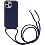 Til iPhone 14 Pro 6,1 tommer integreret TPU telefoncover Ridsefast bagside med justerbar snor