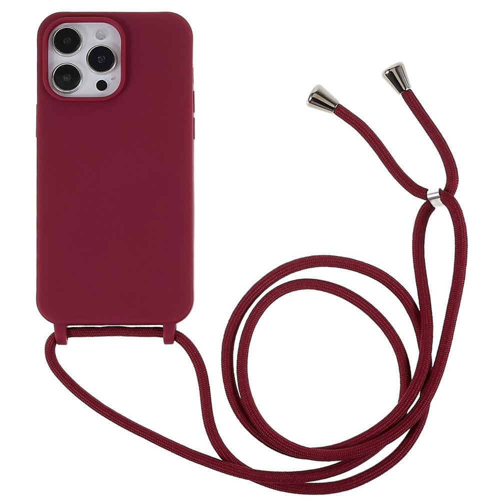 Til iPhone 14 Pro 6,1 tommer integreret TPU telefoncover Ridsefast bagside med justerbar snor