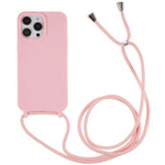 Til iPhone 14 Pro 6,1 tommer integreret TPU telefoncover Ridsefast bagside med justerbar snor
