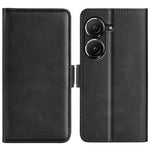 For Asus Zenfone 9 5G Magnetic Folio Flip Phone Case, Textured PU Leather Stand Wallet Feature Protective Cover