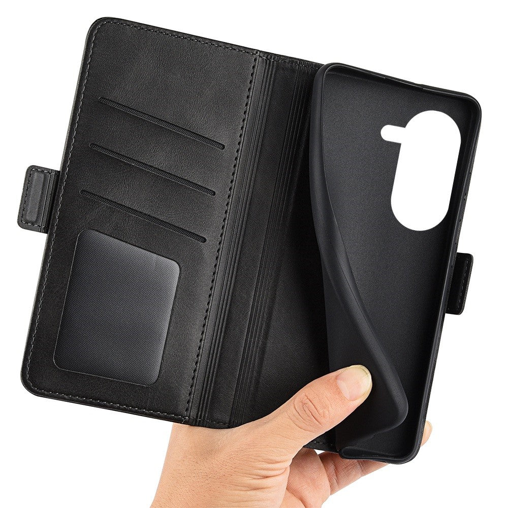 For Asus Zenfone 9 5G Magnetic Folio Flip Phone Case, Textured PU Leather Stand Wallet Feature Protective Cover