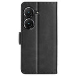 For Asus Zenfone 9 5G Magnetic Folio Flip Phone Case, Textured PU Leather Stand Wallet Feature Protective Cover