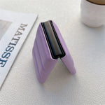 Til Samsung Galaxy Z Flip3 5G Blødt letvægts cover i dunjakkestil PU-læderbelagt PC Stødsikkert beskyttende etui