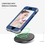 For iPhone 7 / 8 / SE (2020) / SE (2022) 3-in-1 Mobile Phone Case Fall Proof Silicone + PC Thickened Corner Hybrid Cover