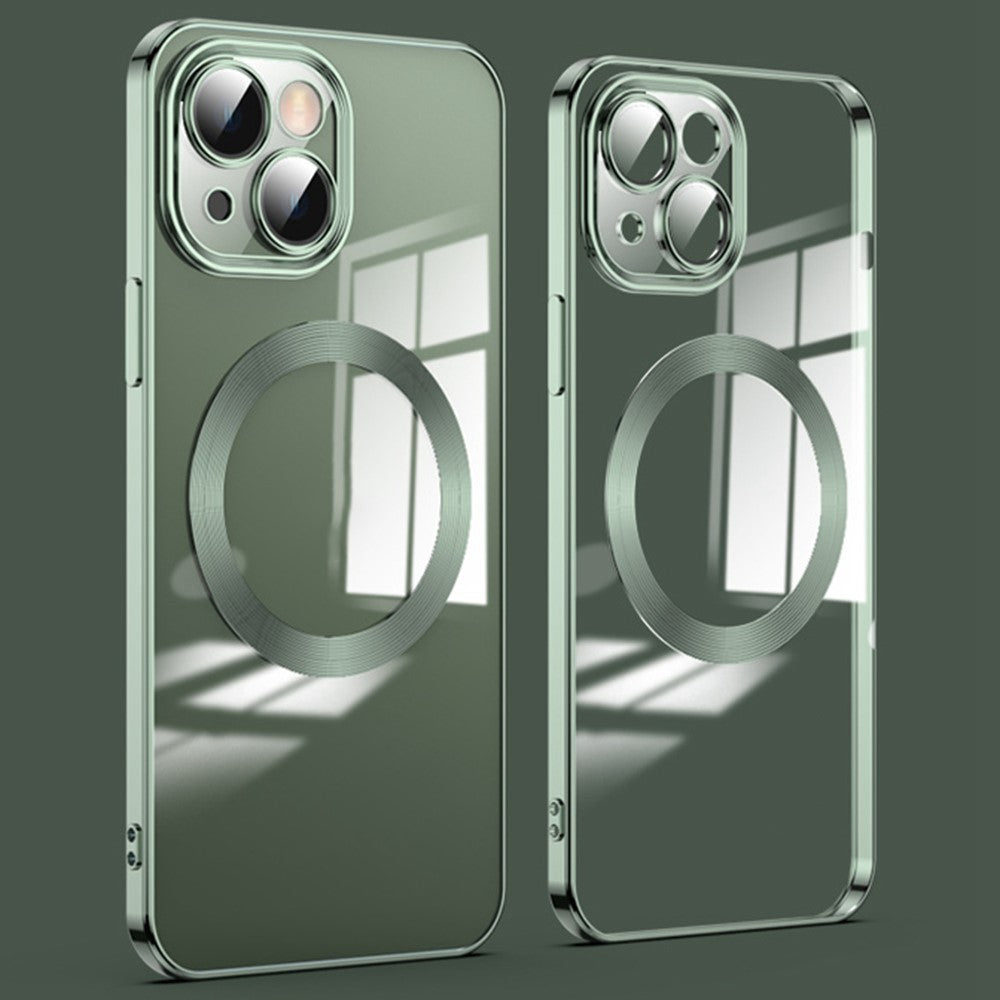 iPhone 14 Plus Magnetiskt Laddande TPU mobil Baksida Ultratunt mobilskal med Linsfilm