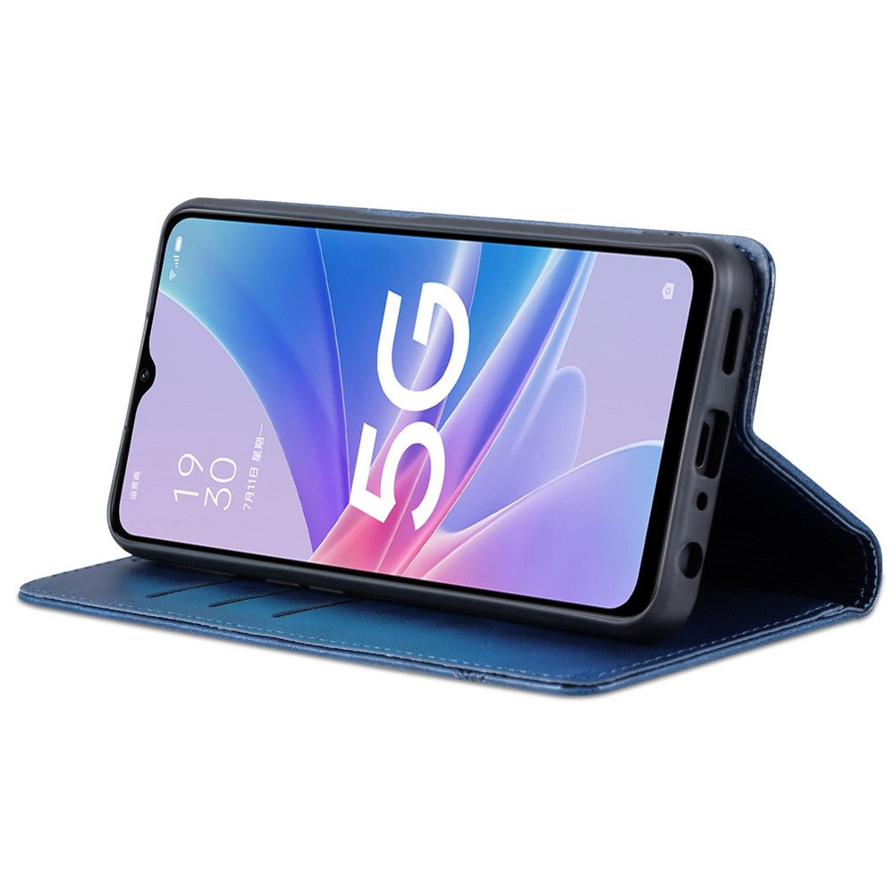 AZNS Full Protection PU Leather Case for Oppo A97 5G Magnetic Closure Wallet Stand Case Anti-scratch Flip Cover