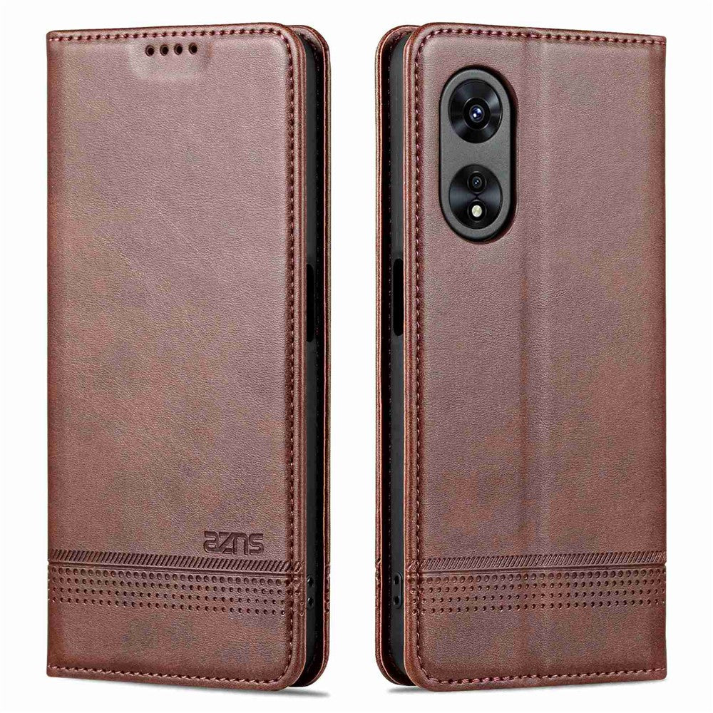 AZNS Full Protection PU Leather Case for Oppo A97 5G Magnetic Closure Wallet Stand Case Anti-scratch Flip Cover