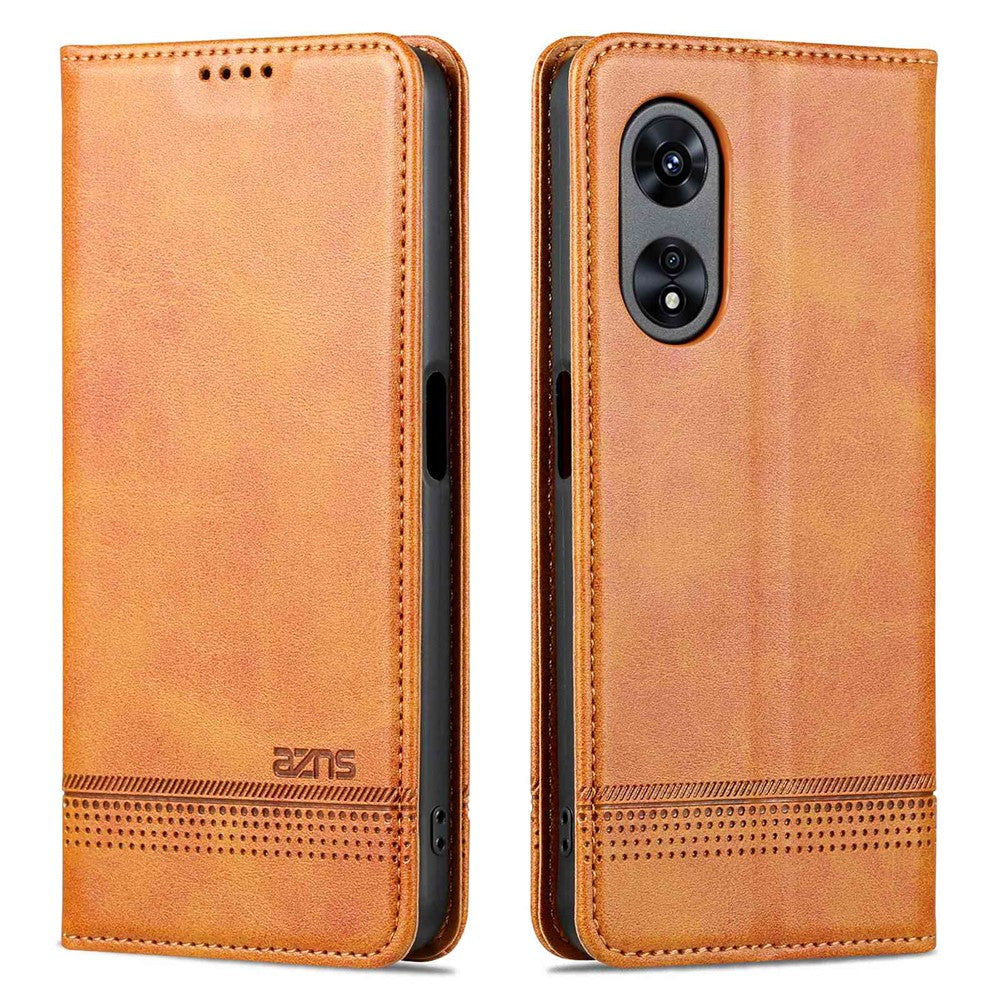AZNS Full Protection PU Leather Case for Oppo A97 5G Magnetic Closure Wallet Stand Case Anti-scratch Flip Cover