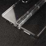 For Samsung Galaxy Z Fold4 5G Transparent Folding Phone Case Wear-resistant Anti-fall Cover with Pen Holder