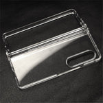 For Samsung Galaxy Z Fold4 5G Transparent Folding Phone Case Wear-resistant Anti-fall Cover with Pen Holder