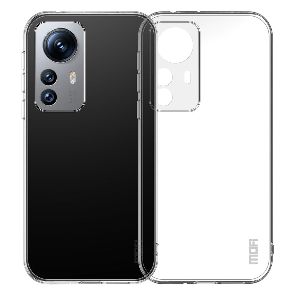 MOFI Transparent mobilskal För Xiaomi 12X 5G / 12 5G / 12S 5G, Mjukt TPU Reptåligt Mobilmobil Baksida som Gulnar Av