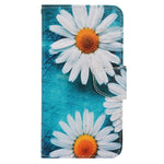 For iPhone 14 Plus Cross Texture PU Leather Case Pattern Printing Foldable Stand Phone Wallet Full Protection Case