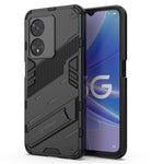 For Oppo A97 5G Hybrid TPU + PC Phone Case Drop Resistant Kickstand Feature Back Cover
