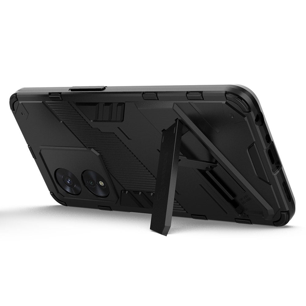 For Oppo A97 5G Hybrid TPU + PC Phone Case Drop Resistant Kickstand Feature Back Cover
