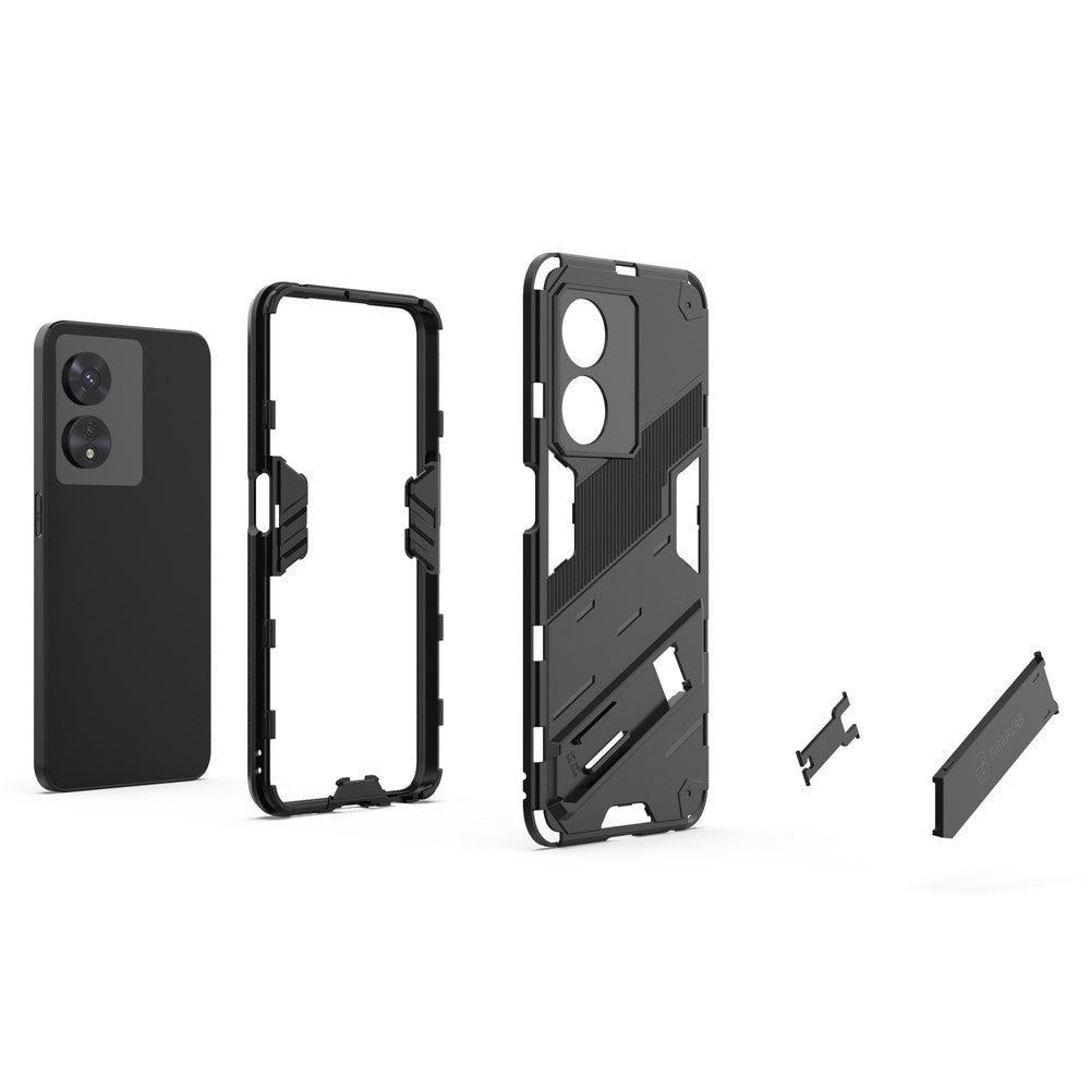 For Oppo A97 5G Hybrid TPU + PC Phone Case Drop Resistant Kickstand Feature Back Cover
