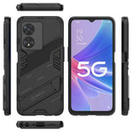 For Oppo A97 5G Hybrid TPU + PC Phone Case Drop Resistant Kickstand Feature Back Cover