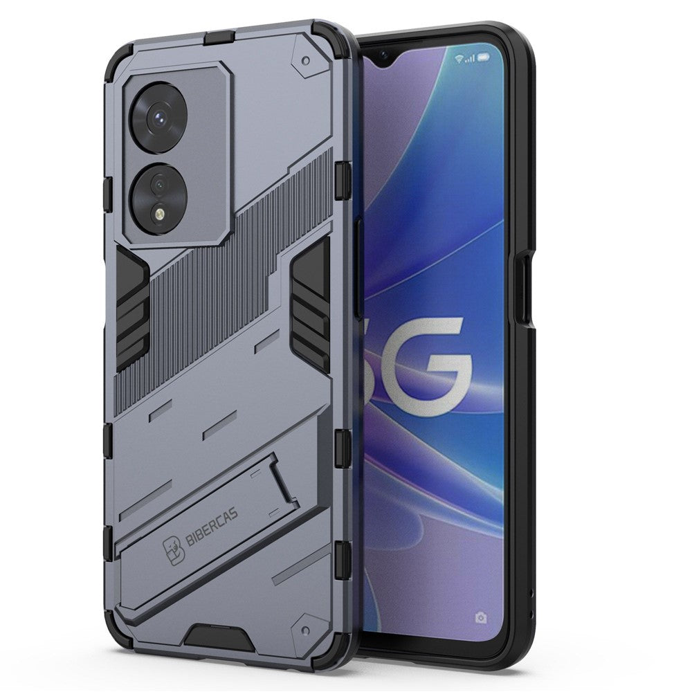 For Oppo A97 5G Hybrid TPU + PC Phone Case Drop Resistant Kickstand Feature Back Cover