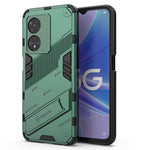 For Oppo A97 5G Hybrid TPU + PC Phone Case Drop Resistant Kickstand Feature Back Cover