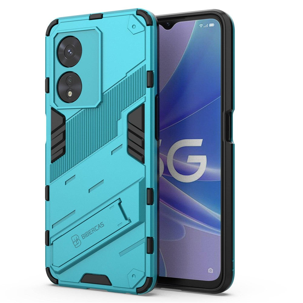 For Oppo A97 5G Hybrid TPU + PC Phone Case Drop Resistant Kickstand Feature Back Cover