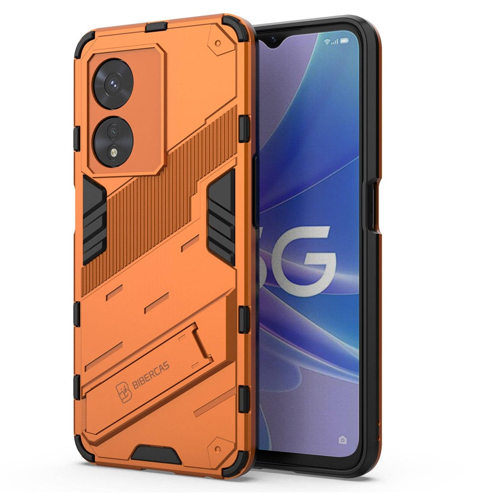 For Oppo A97 5G Hybrid TPU + PC Phone Case Drop Resistant Kickstand Feature Back Cover