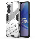 For Oppo A97 5G Hybrid TPU + PC Phone Case Drop Resistant Kickstand Feature Back Cover